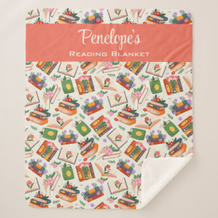 Personalised Book Reading  Sherpa Blanket