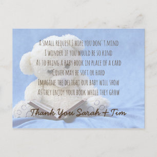 Personalised BOOK Request Poem Card Baby Shower