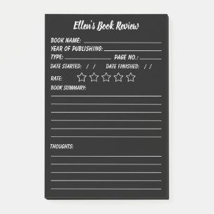 Personalised Book Review & info Notes