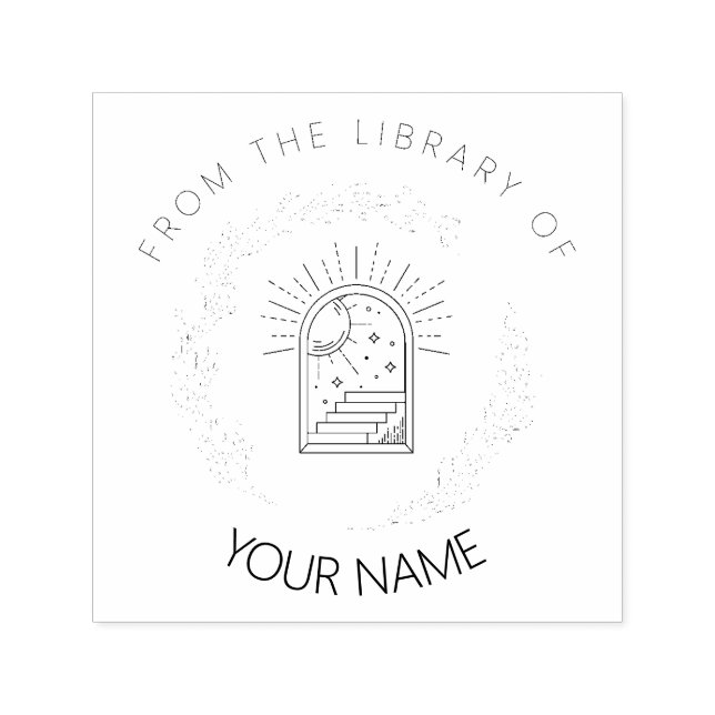 Personalised Book Stamp for Bibliophile Library (Design)