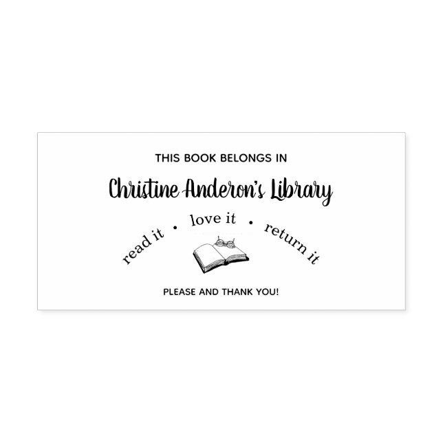 Personalised Book Stamp Read It Love It Return (Imprint)