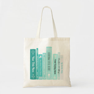 Personalised Book Tote / Shopping Bag (Teal Blue)