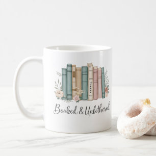 Personalised “Booked & Unbothered” Reader Gift Coffee Mug