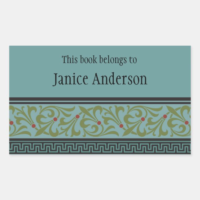 Personalised Bookplate Sticker (Front)