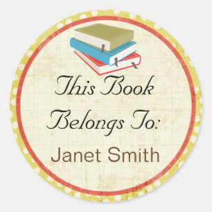 Personalised bookplate stickers