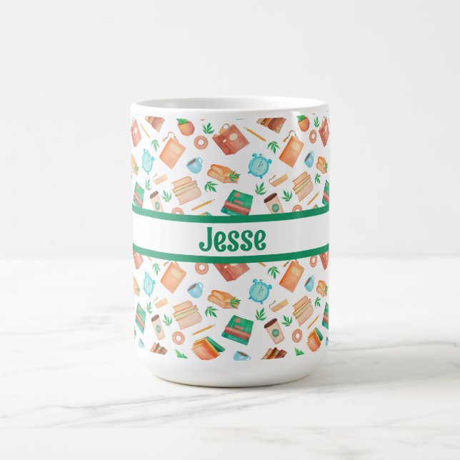 Personalised Books, Coffee, Tea, Succulents,  Coffee Mug (Center)