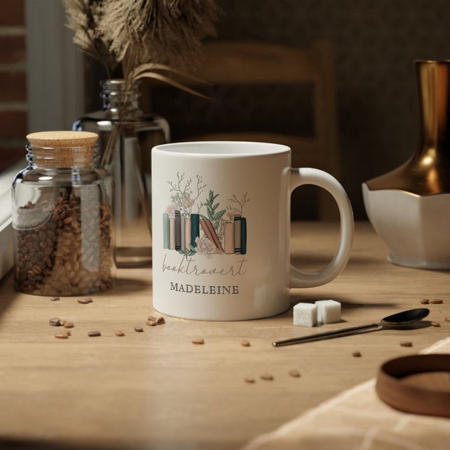 Personalised Booktrovert Gift For Book Lovers  Large Coffee Mug (Creator Uploaded)