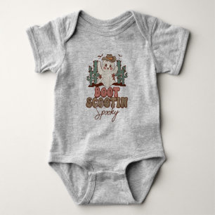 Personalised Boot Scootin Spooky 1st Halloween Baby Bodysuit
