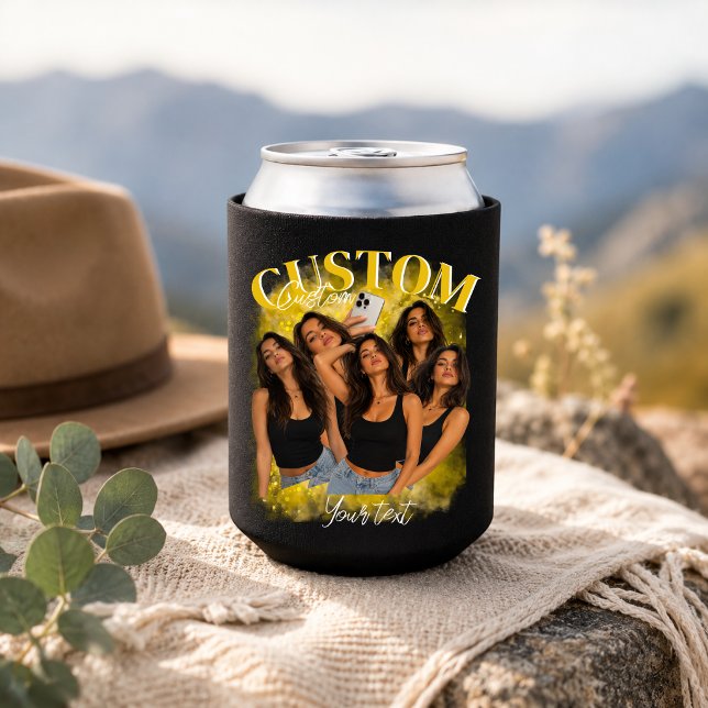Personalised bootleg 90s Retro Girlfriend Vintage Can Cooler (Creator Uploaded)