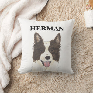 Personalised Border Collie Cushion