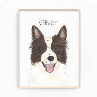 Personalised Border Collie Portrait