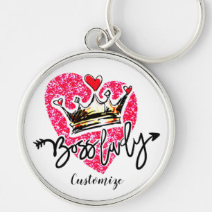 Personalised Boss Lady Key Ring