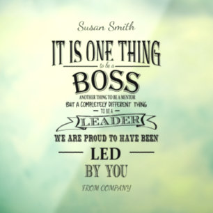 personalised Boss Retirement sign thanks