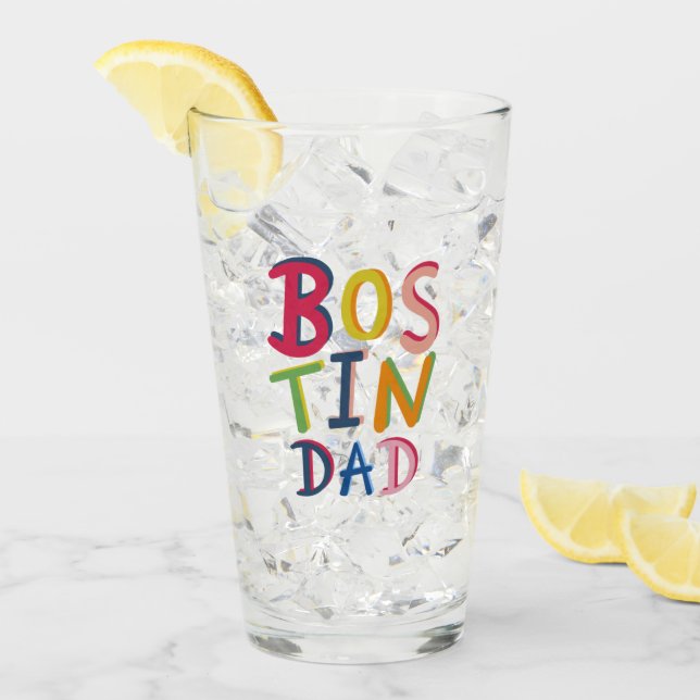 Personalised Bostin Dad Black Country Glass (Front Ice)