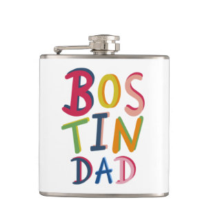 Personalised Bostin Dad Black Country Hip Flask
