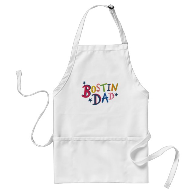 Personalised Bostin Dad Black Country Standard Apron (Front)