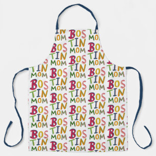 Personalised Bostin Mom Black Country Apron