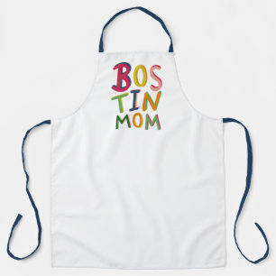 Personalised Bostin Mom Black Country Apron