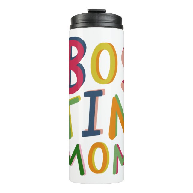 Personalised Bostin Mom Black Country Thermal Tumbler (Front)