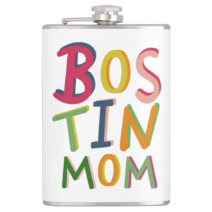 Personalised Bostin Mum Black Country Hip Flask