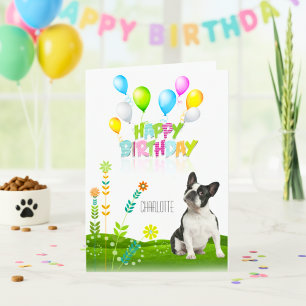 Personalised Boston Terrier Birthday Card