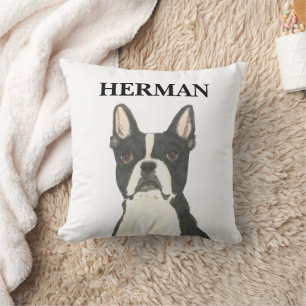 Personalised Boston Terrier Reversible Cushion