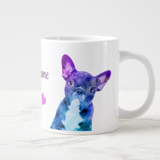 Personalised Boston Terrier Watercolor Mug (Right)
