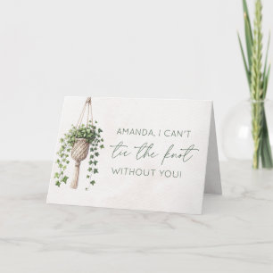 Personalised Botanical Bridesmaid Proposal Card
