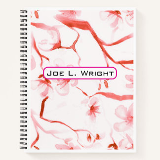 Personalised Botanical Custom Name Notebook