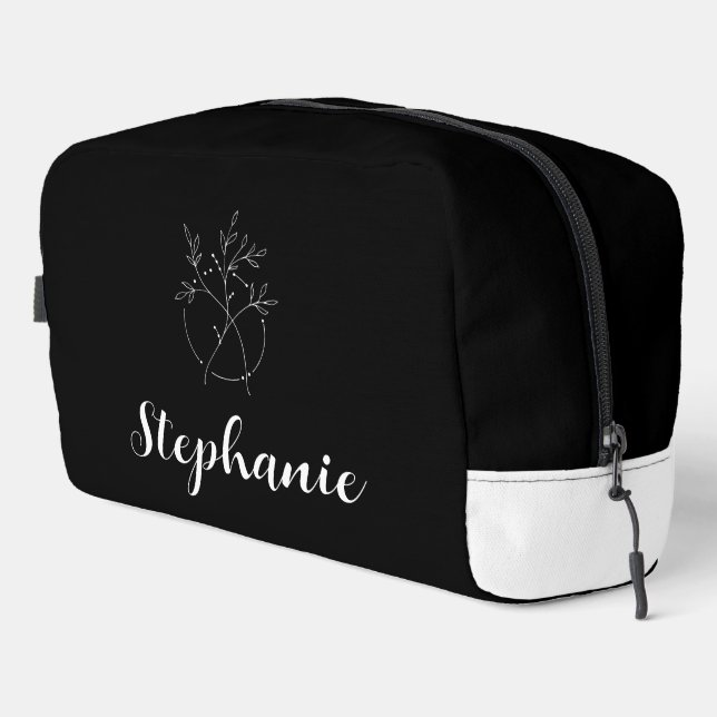 Personalised Botanical  Dopp Kit (Right Corner)