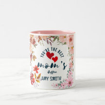Personalised Botanical Floral Mug For Mum