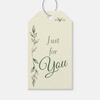 Personalised Botanical Just for You Gift Tags