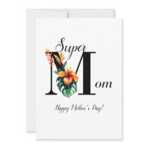 Personalised Botanical Monogram Super Mum
