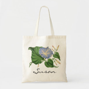 Personalised Botanical Morning Glory Tote Bag