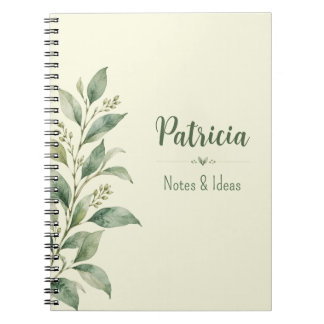 Personalised Botanical Notes & Ideas Notebook
