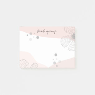 Personalised Botanical Plant Lover Floral Pretty Post-it Notes