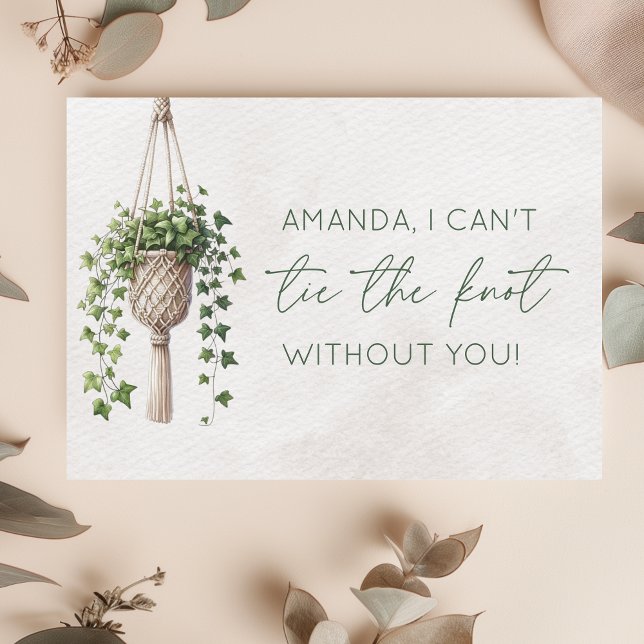 Personalised Botanical Plants Bridesmaid Proposal Card (Creator Uploaded)