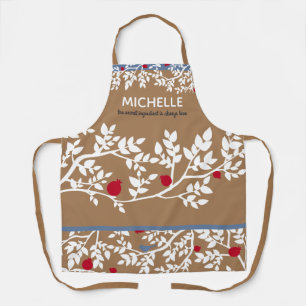 Personalised Botanical Pomegranate Apron