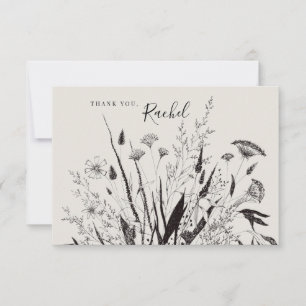 Personalised Botanical Thank You Card