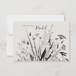 Personalised Botanical Thank You Card