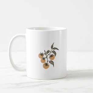 Personalised Botanical Tomato Branch Name Sandy Coffee Mug