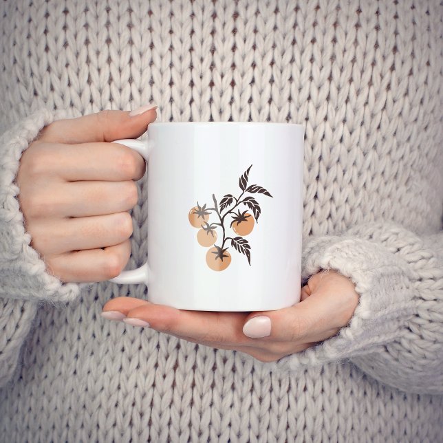Personalised Botanical Tomato Branch Name Sandy Coffee Mug (Creator Uploaded)