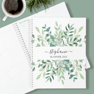Personalised Botanical Watercolor 2023 Planner