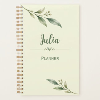 Personalised Botanical Zen Planner | Sage Green