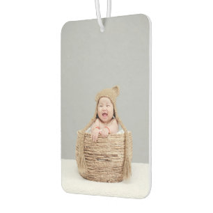 Personalised Both Sides Baby Photo Modern Car Air Freshener