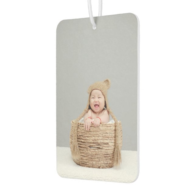 Personalised Both Sides Baby Photo Modern Car Car Air Freshener (Left)