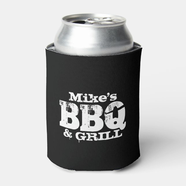 Personalised bottle and can coolers for BBQ party (Can Front)