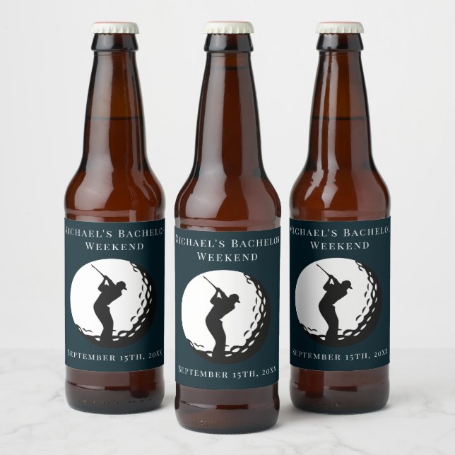 Personalised Bottle Label | Bachelor Golf Weekend (Bottles)