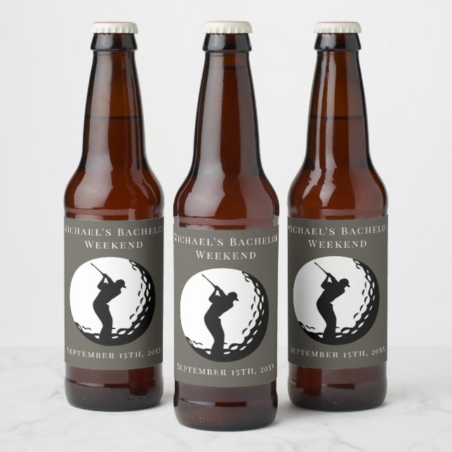 Personalised Bottle Label | Bachelor Golf Weekend (Bottles)