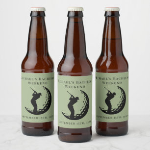 Personalised Bottle Label   Bachelor Golf Weekend
